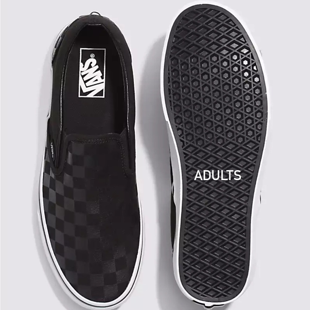 Black/Pewter Checkerboard Vans